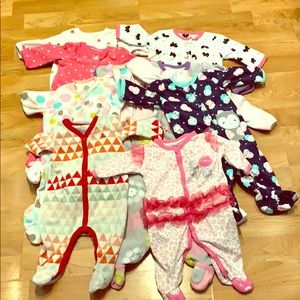 11 infant girls sleepers